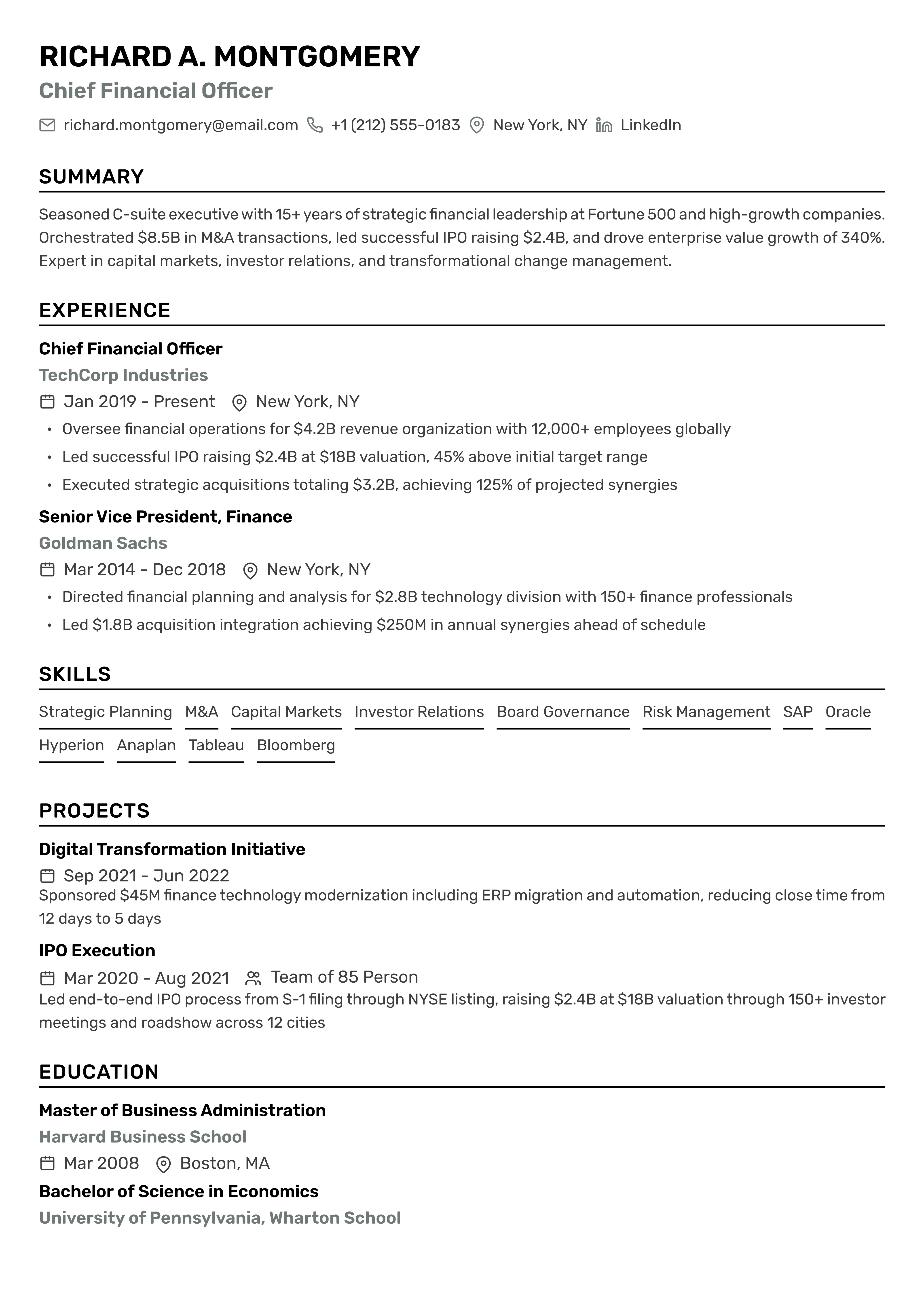 Resume example 2